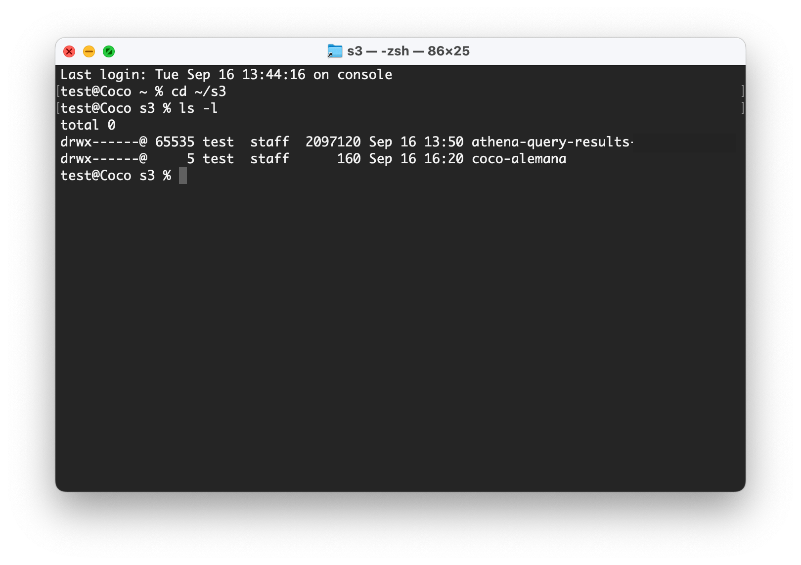Using S3 with the Terminal